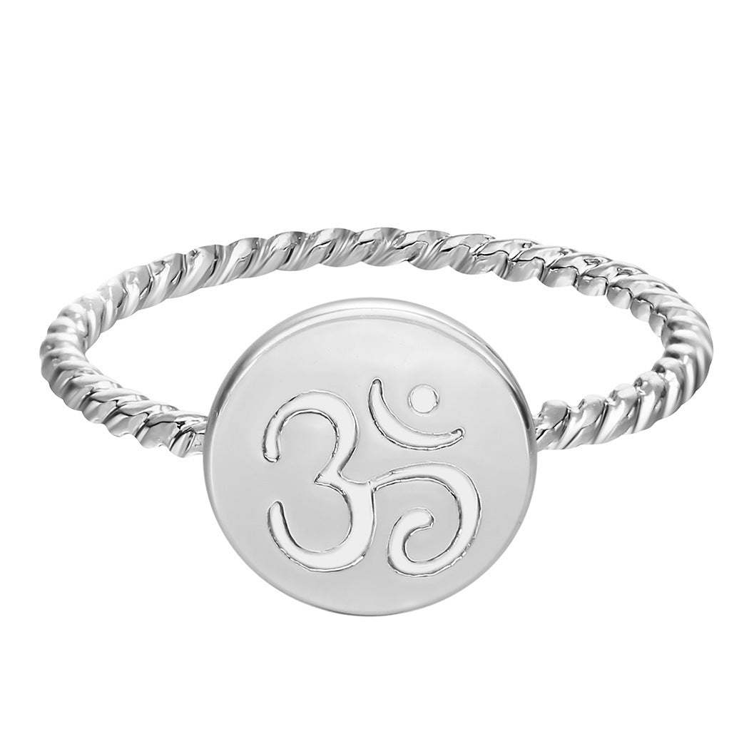 Heart-Shaped Ring English Alphabet Ring Jewelry