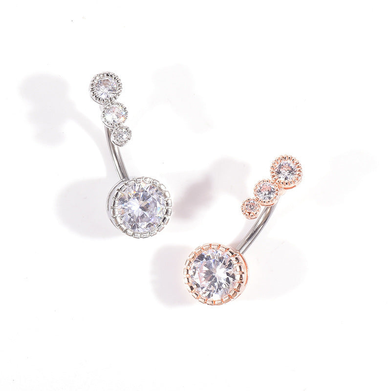 Navel-Ring Barbell Belly-Button Piercing Stainless-Steel Ombligo Stud Body-Jewelry Women