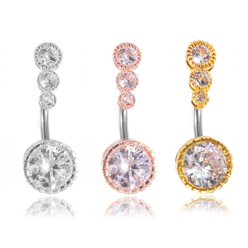 Navel-Ring Barbell Belly-Button Piercing Stainless-Steel Ombligo Stud Body-Jewelry Women