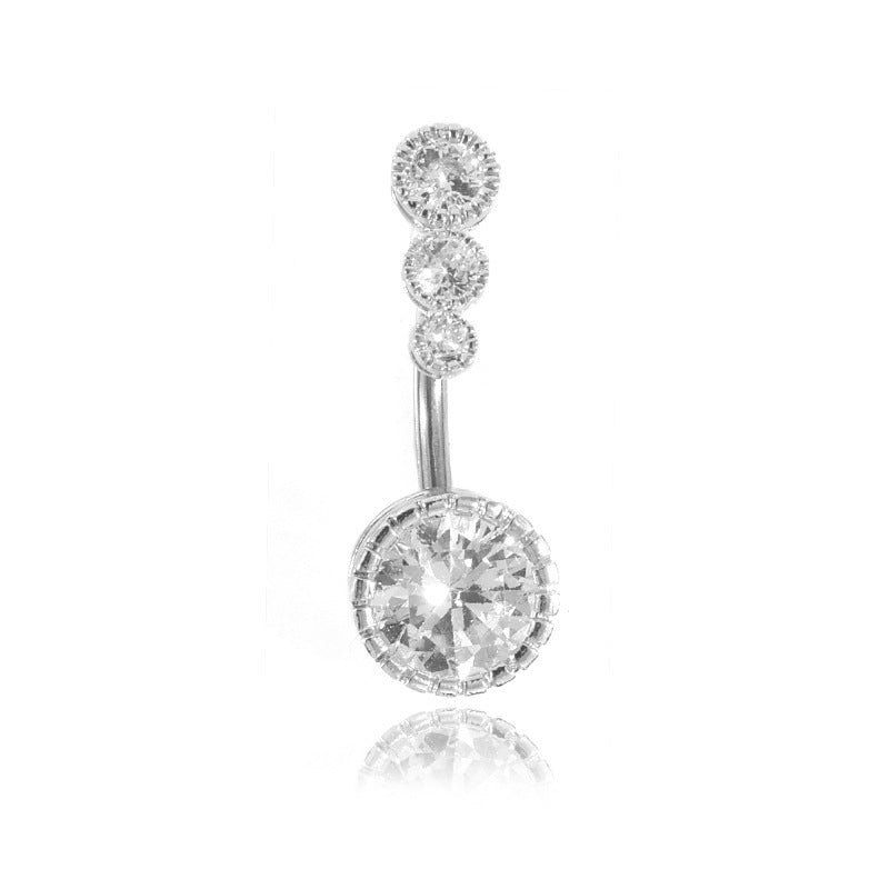 Navel-Ring Barbell Belly-Button Piercing Stainless-Steel Ombligo Stud Body-Jewelry Women