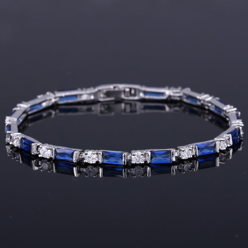 Zircon Bracelet Women Jewelry Platinum-plated Crystal Ladies Bracelet