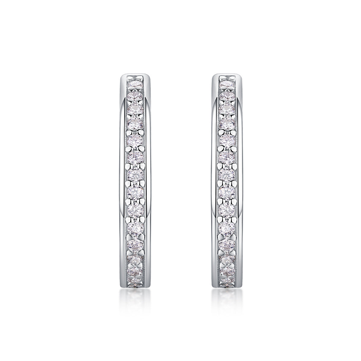 Highlight - S925 Moissanite Sterling Silver Earrings With Platinum-plated Stud Earrings, Fashionable, Trendy And Affordable Diamond Jewelry