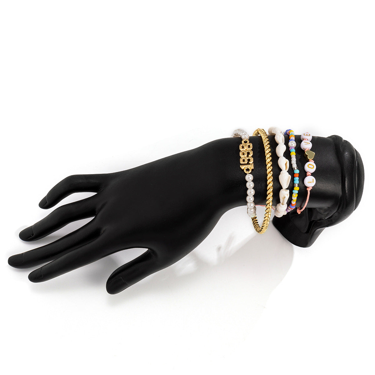 Stacked Twist Ring Shell Jewelry
