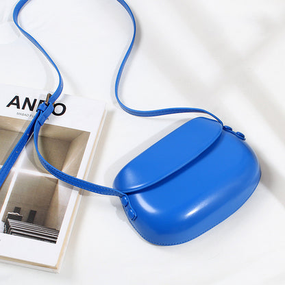 Candy Color Cute Shell Bag Ins Fashion Saddle Bags Women Shoulder Messenger Bag