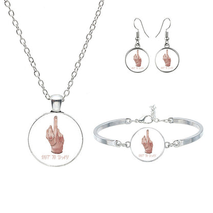 2023 New Wednesday Glass Jewelry Sets For Women Girls Handmade Trendy Necklaces Bracelets Earrings Party Gift