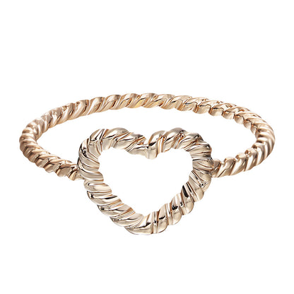 Heart-Shaped Ring English Alphabet Ring Jewelry