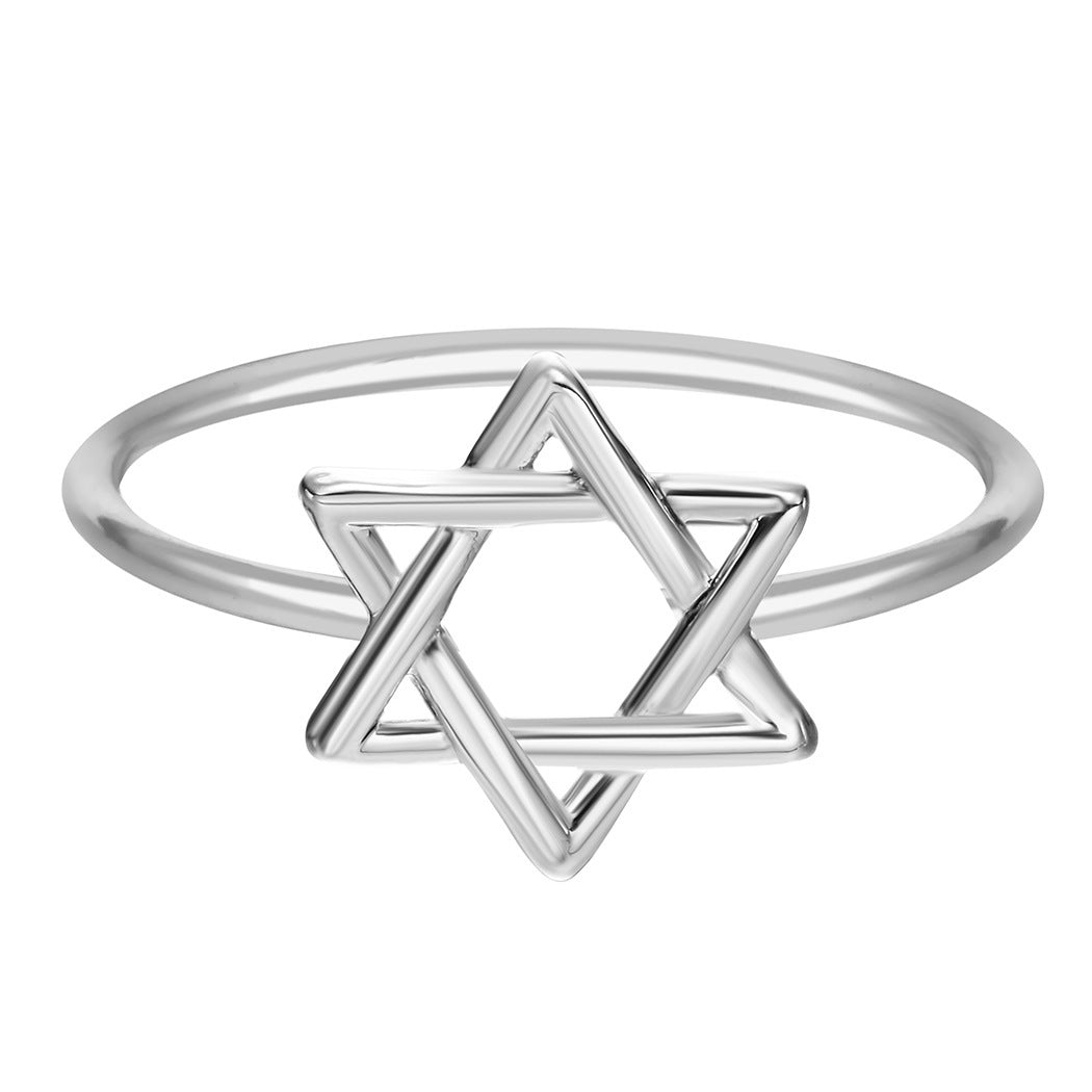 Heart-Shaped Ring English Alphabet Ring Jewelry