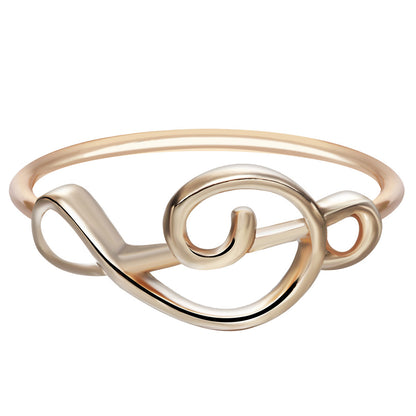 Heart-Shaped Ring English Alphabet Ring Jewelry