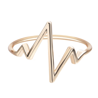 Heart-Shaped Ring English Alphabet Ring Jewelry