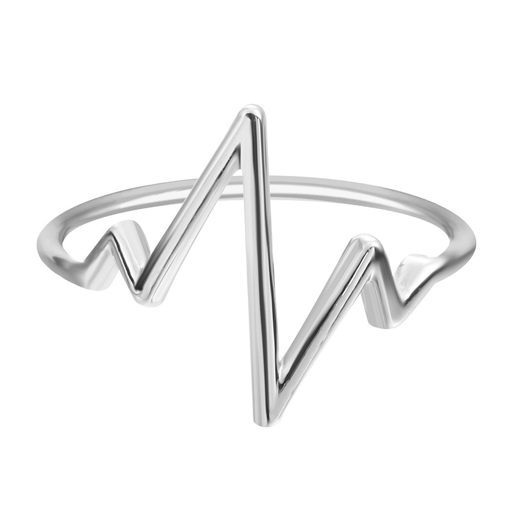 Heart-Shaped Ring English Alphabet Ring Jewelry