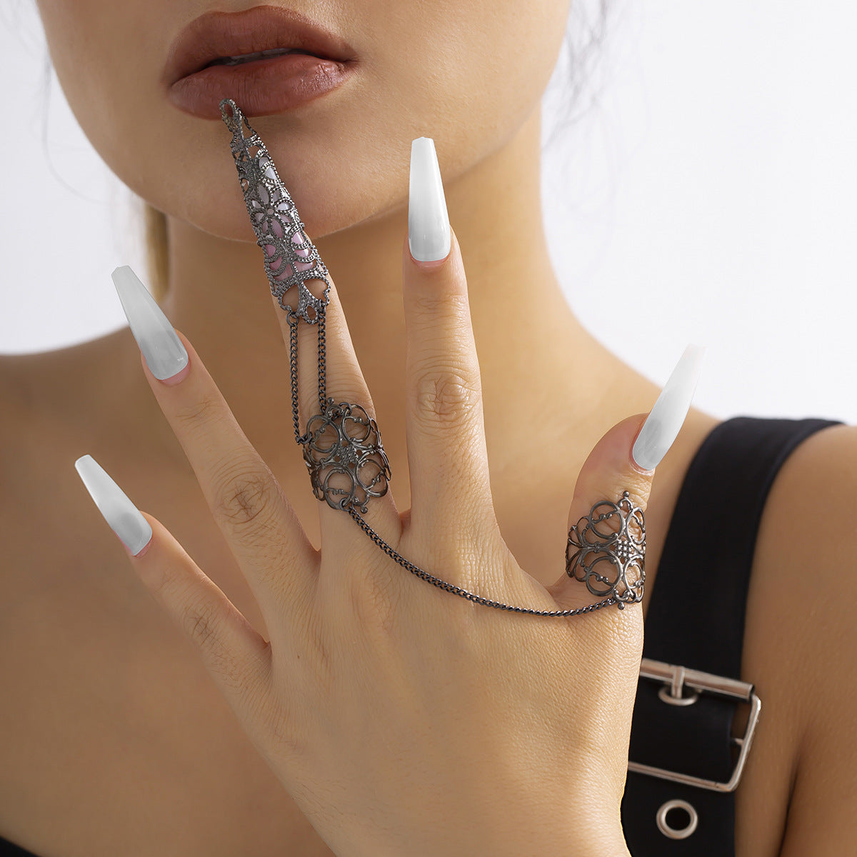 Jewelry Punk Vintage Crown Ring