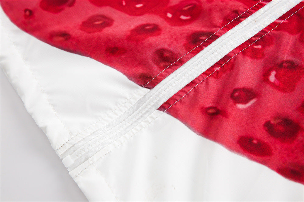 Strawberry Printed Sun Protection Clothing For Men And Women