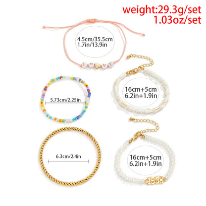 Stacked Twist Ring Shell Jewelry