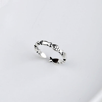 Retro And Fashionable Small Fish Ring With Simple And Creative Aging
