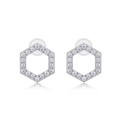 Empowering The Future - Fashionable, Trendy And Affordable Jewelry With Moissanite S925 Sterling Silver And Platinum-plated Stud Earrings