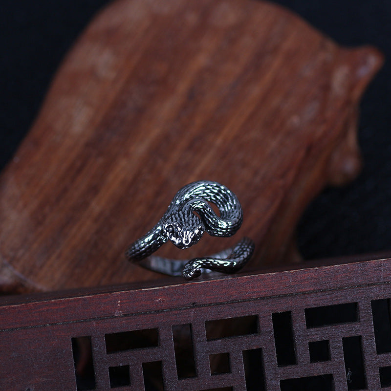 Thai Silver Rattlesnake Ring Jewelry