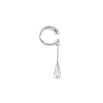 Water Drop Chain Ear Clip Female Simple Tassel