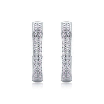 Firefly Light - Moissanite S925 Sterling Silver Earrings With Platinum-plated Stud Earrings, Fashionable, Trendy And Affordable Diamond Jewelry