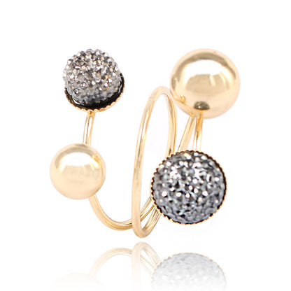 Small Golden Bean Brass Ring Ring Jewelry
