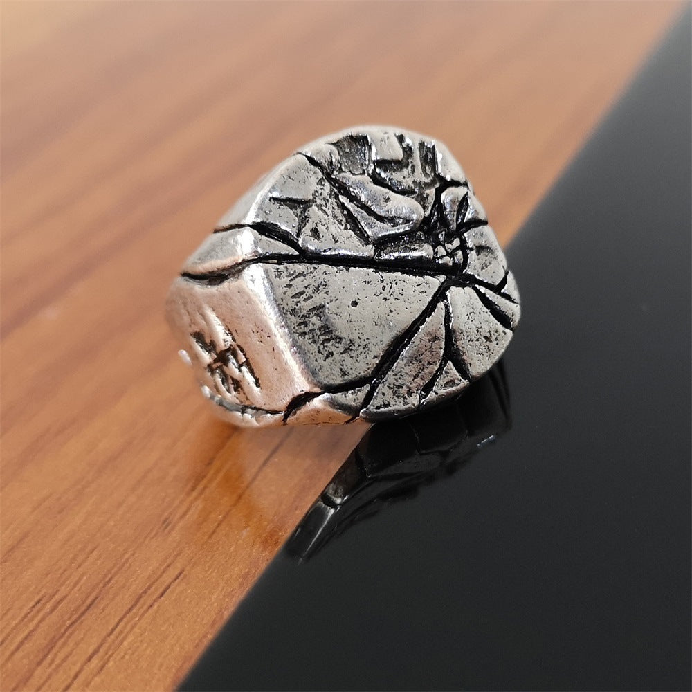 Vintage Jewelry Ring Alloy Cracked Hand Jewelry