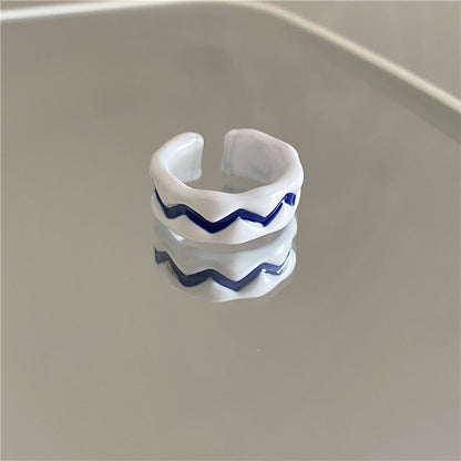 Two-piece Candy Color Spray Paint Dripping Oil Ring