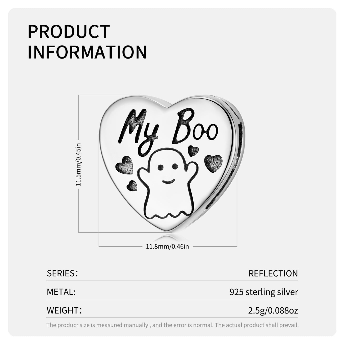 925 Sterling Silver My Boo Kid Beading Original Personality Watch Chain Diy Beading Accessories