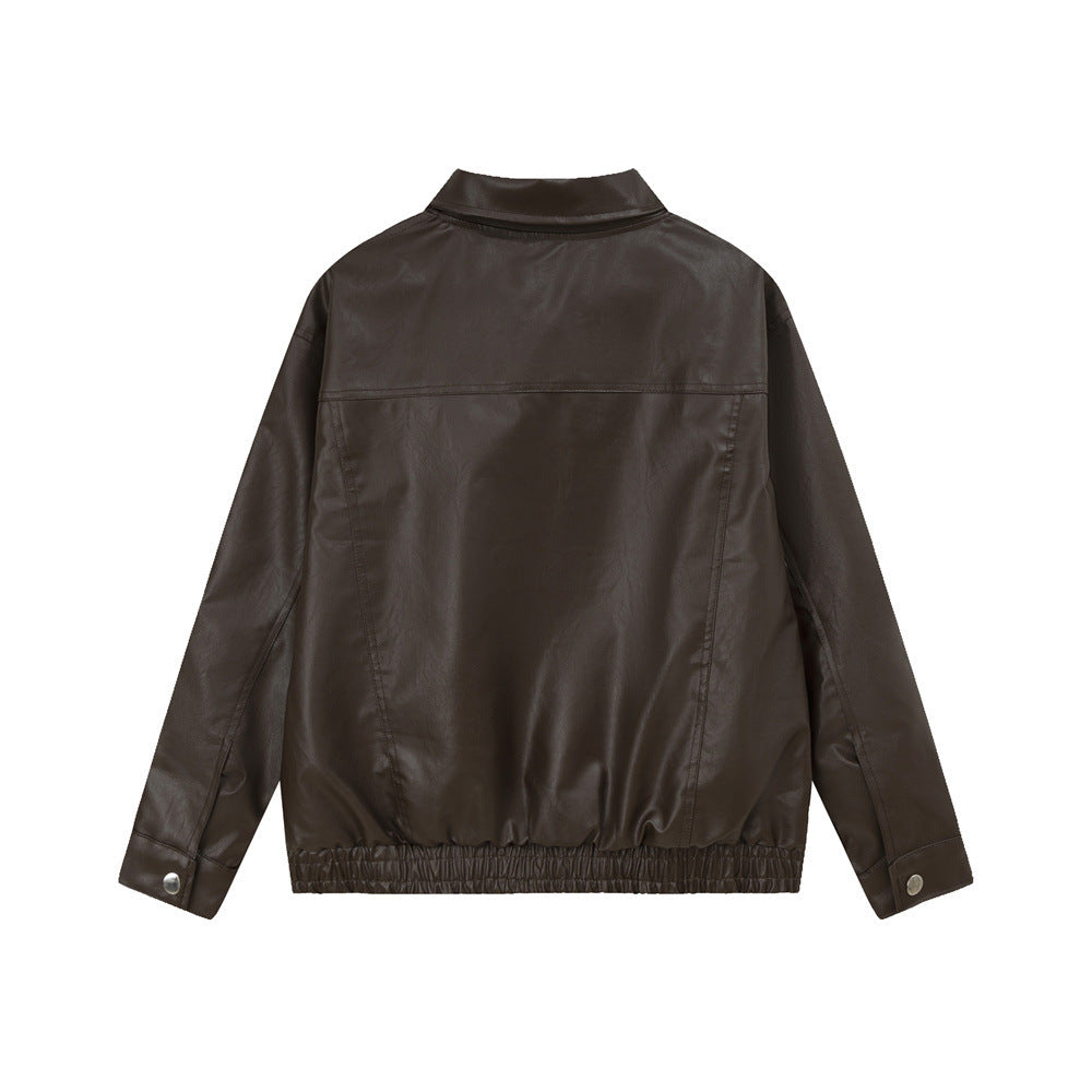 Punk Rock Motorcycle Leather Clothing For Men And Women Spring And Autumn