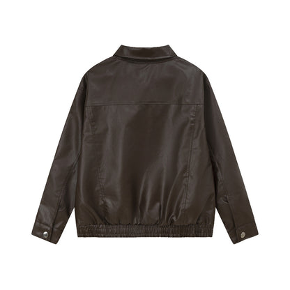Punk Rock Motorcycle Leather Clothing For Men And Women Spring And Autumn