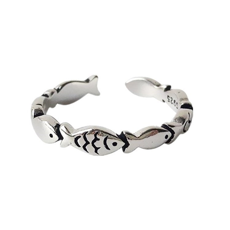 Retro And Fashionable Small Fish Ring With Simple And Creative Aging