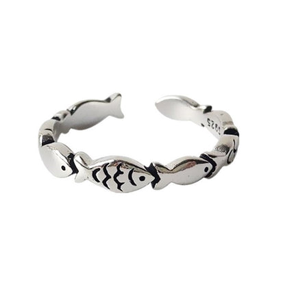 Retro And Fashionable Small Fish Ring With Simple And Creative Aging