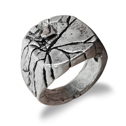 Vintage Jewelry Ring Alloy Cracked Hand Jewelry