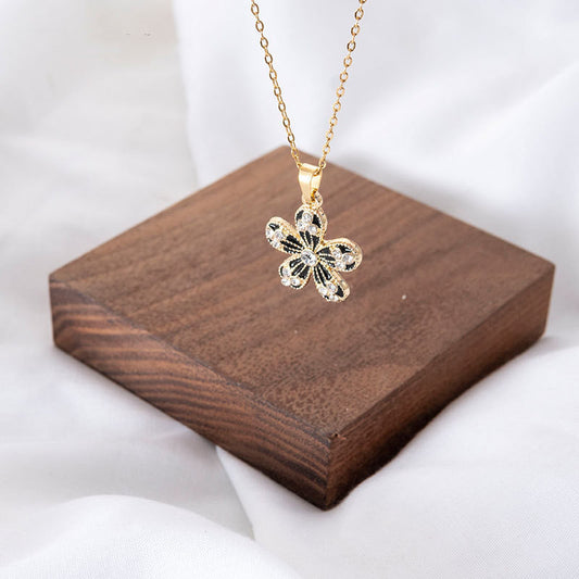 Clover Necklace Titanium Steel No Fading Ornament Women
