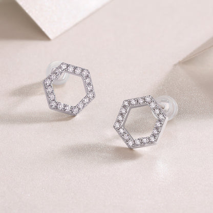 Empowering The Future - Fashionable, Trendy And Affordable Jewelry With Moissanite S925 Sterling Silver And Platinum-plated Stud Earrings