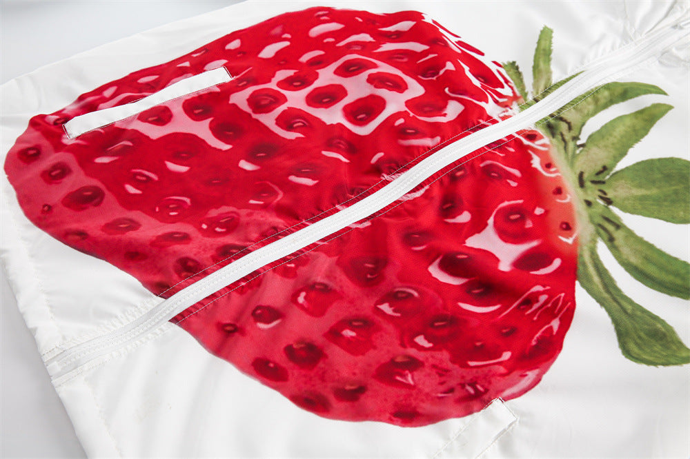 Strawberry Printed Sun Protection Clothing For Men And Women