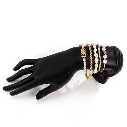 Stacked Twist Ring Shell Jewelry
