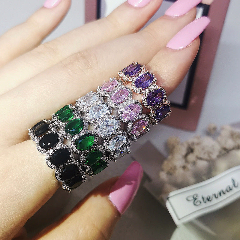 Inlaid 3A Zircon Fashion Women's Ring