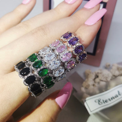 Inlaid 3A Zircon Fashion Women's Ring